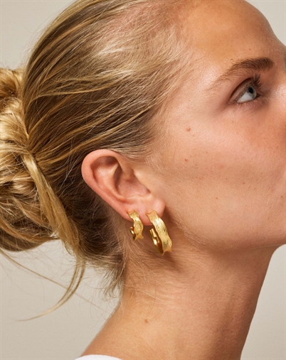 Enamel Copenhagen - Ane Large Hoops - Guldfarvet